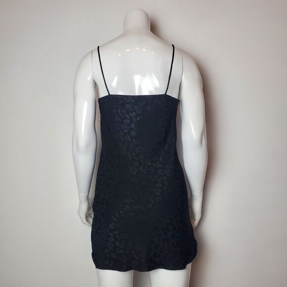 Topshop Black Leopard Print Mini Slip Dress - Picture 7 of 10